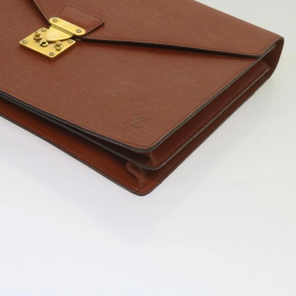 LOUIS VUITTON Epi Serviette Conseiller Briefcase Brown M54423 LV Auth 66184 - Picture 3 of 16